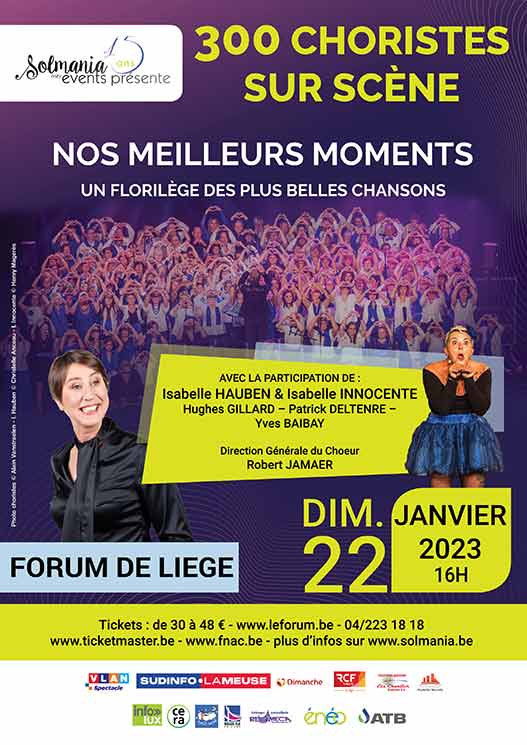 les 300 choristes au Forum de Lige dim. 22.01 2023