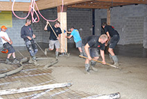Épandage du béton - juillet 2015
